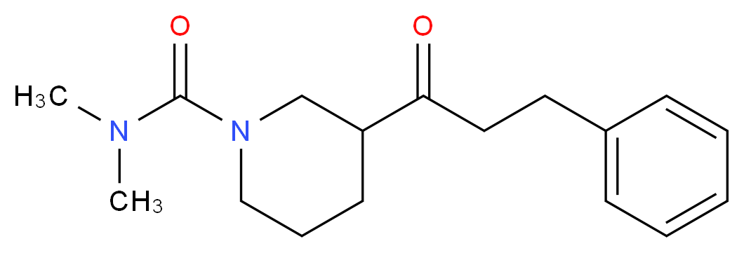 N,N-dimethyl-3-(3-phenylpropanoyl)-1-piperidinecarboxamide_分子结构_CAS_)