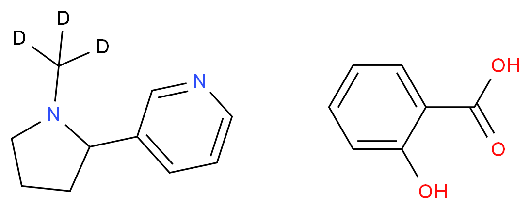 2-hydroxybenzoic acid; 3-(1-methylpyrrolidin-2-yl)pyridine_分子结构_CAS_1173021-00-5