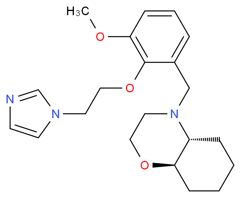 (4aR*,8aR*)-4-{2-[2-(1H-imidazol-1-yl)ethoxy]-3-methoxybenzyl}octahydro-2H-1,4-benzoxazine_分子结构_CAS_)