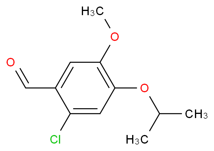 2-chloro-5-methoxy-4-(propan-2-yloxy)benzaldehyde_分子结构_CAS_94169-57-0