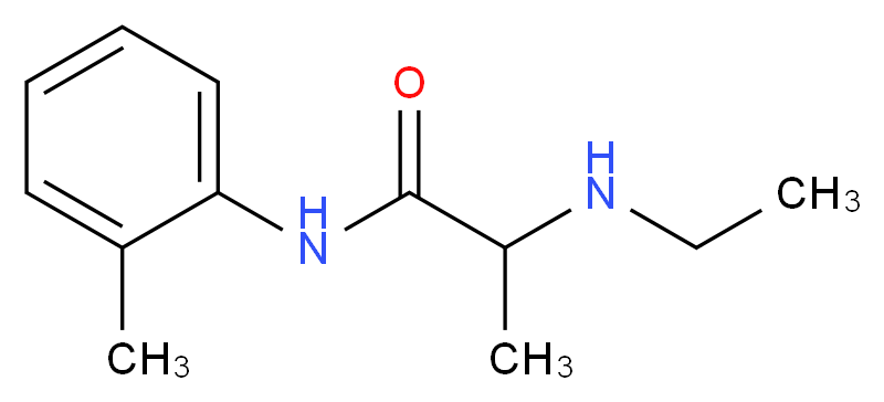 2-(ethylamino)-N-(2-methylphenyl)propanamide_分子结构_CAS_35891-75-9