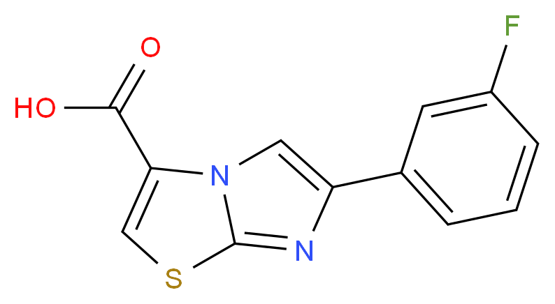 6-(3-Fluorophenyl)imidazo[2,1-b][1,3]thiazole-3-carboxylic acid_分子结构_CAS_)