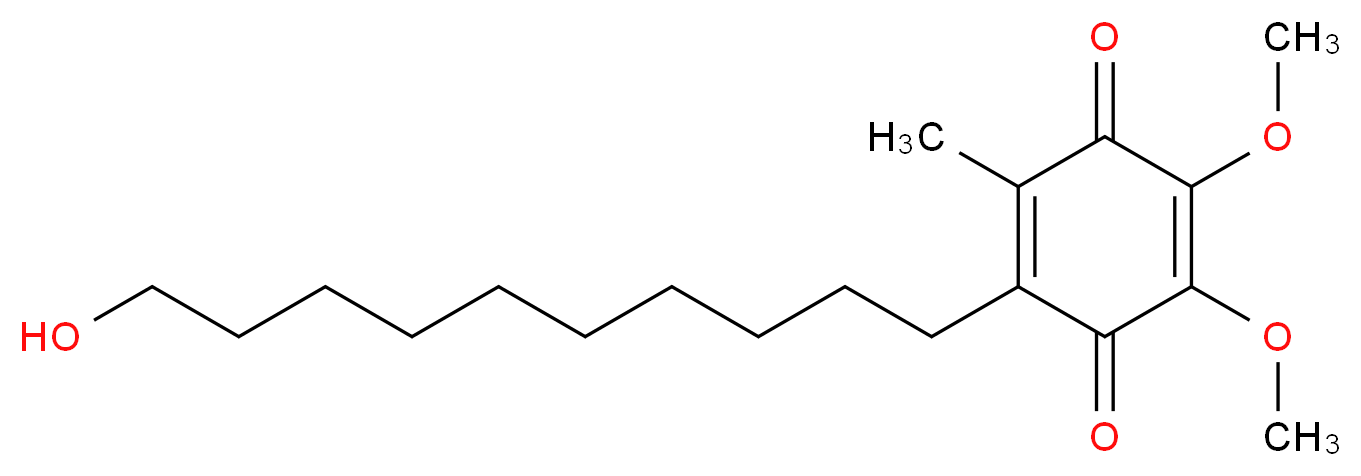 2-(10-hydroxydecyl)-5,6-dimethoxy-3-methylcyclohexa-2,5-diene-1,4-dione_分子结构_CAS_)