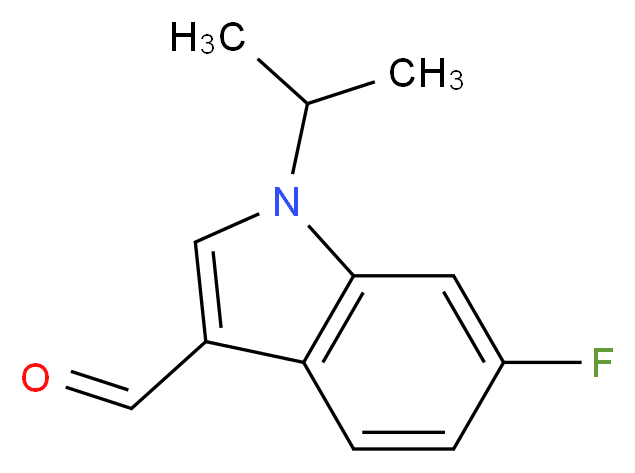 6-Fluoro-1-isopropyl-1H-indole-3-carbaldehyde_分子结构_CAS_)