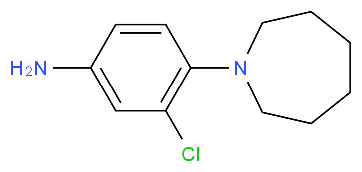 4-(1-Azepanyl)-3-chloroaniline_分子结构_CAS_915921-17-4)