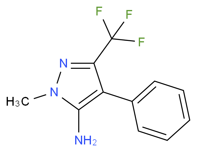 1-methyl-4-phenyl-3-(trifluoromethyl)-1H-pyrazol-5-amine_分子结构_CAS_63156-74-1)