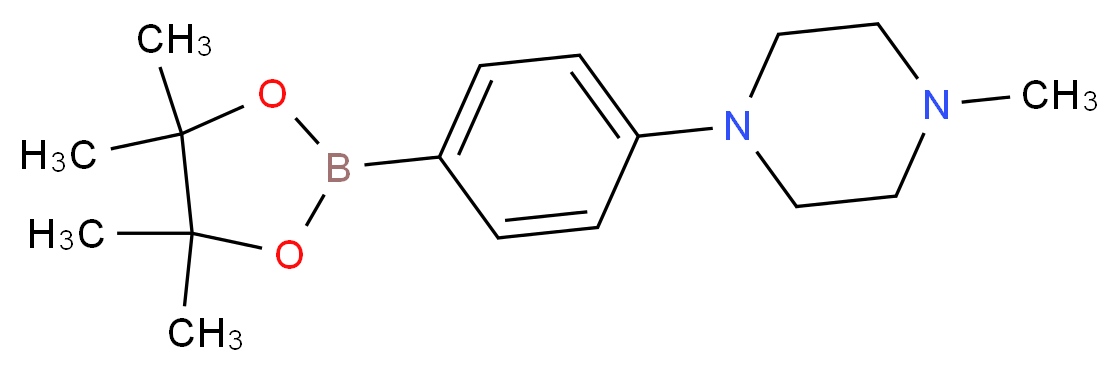 4-(4-Methylpiperazin-1-yl)benzeneboronic acid, pinacol ester_分子结构_CAS_747413-21-4)