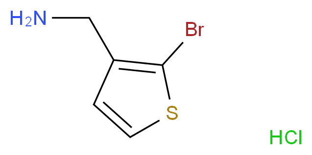 3-(Aminomethyl)-2-bromothiophene hydrochloride 97%_分子结构_CAS_)