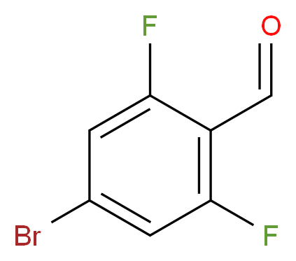 4-溴-2,6-二氟苯甲醛_分子结构_CAS_537013-51-7)