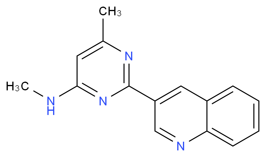 N,6-dimethyl-2-quinolin-3-ylpyrimidin-4-amine_分子结构_CAS_)