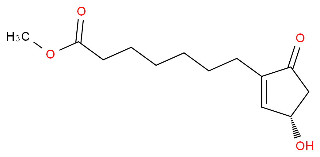 (S)-(-)-3-羟基-5-氧代-1-环戊烯-1-庚酸甲酯_分子结构_CAS_42038-75-5)