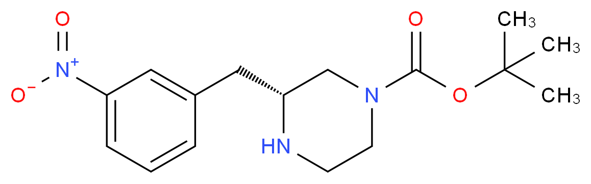 (R)-3-(3-NITRO-BENZYL)-PIPERAZINE-1-CARBOXYLIC ACID TERT-BUTYL ESTER_分子结构_CAS_)
