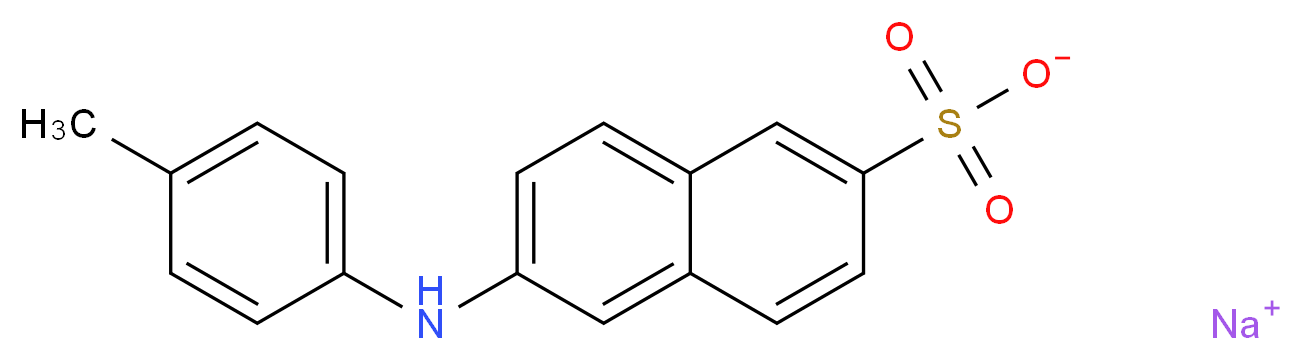 sodium 6-[(4-methylphenyl)amino]naphthalene-2-sulfonate_分子结构_CAS_53313-85-2