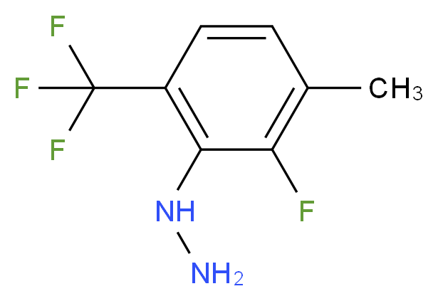 [2-Fluoro-3-methyl-6-(trifluoromethyl)phenyl]-hydrazine_分子结构_CAS_927901-61-9)