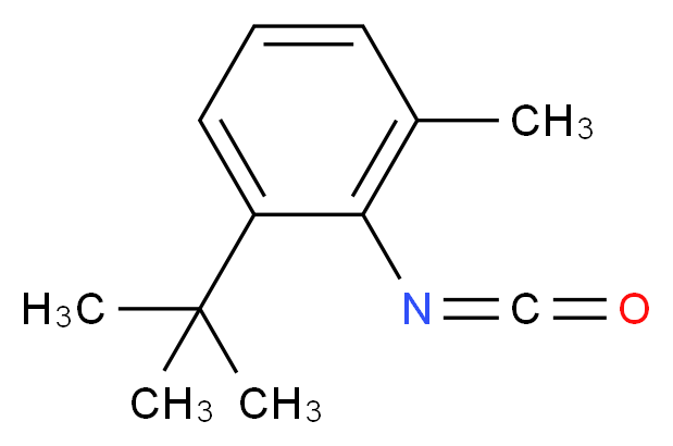 2-METHYL-6-t-BUTYLPHENYL ISOCYANATE_分子结构_CAS_13680-30-3)