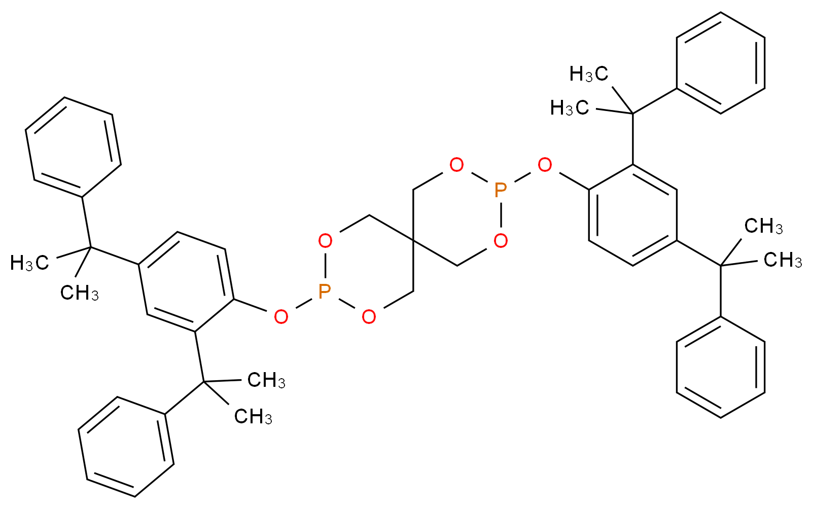 3,9-二(2,4-二枯基苯氧基)-2,4,8,10-四氧杂-3,9-二磷杂螺[5.5]十一烷_分子结构_CAS_154862-43-8)