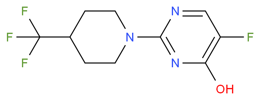 5-fluoro-2-[4-(trifluoromethyl)-1-piperidinyl]-4-pyrimidinol_分子结构_CAS_)