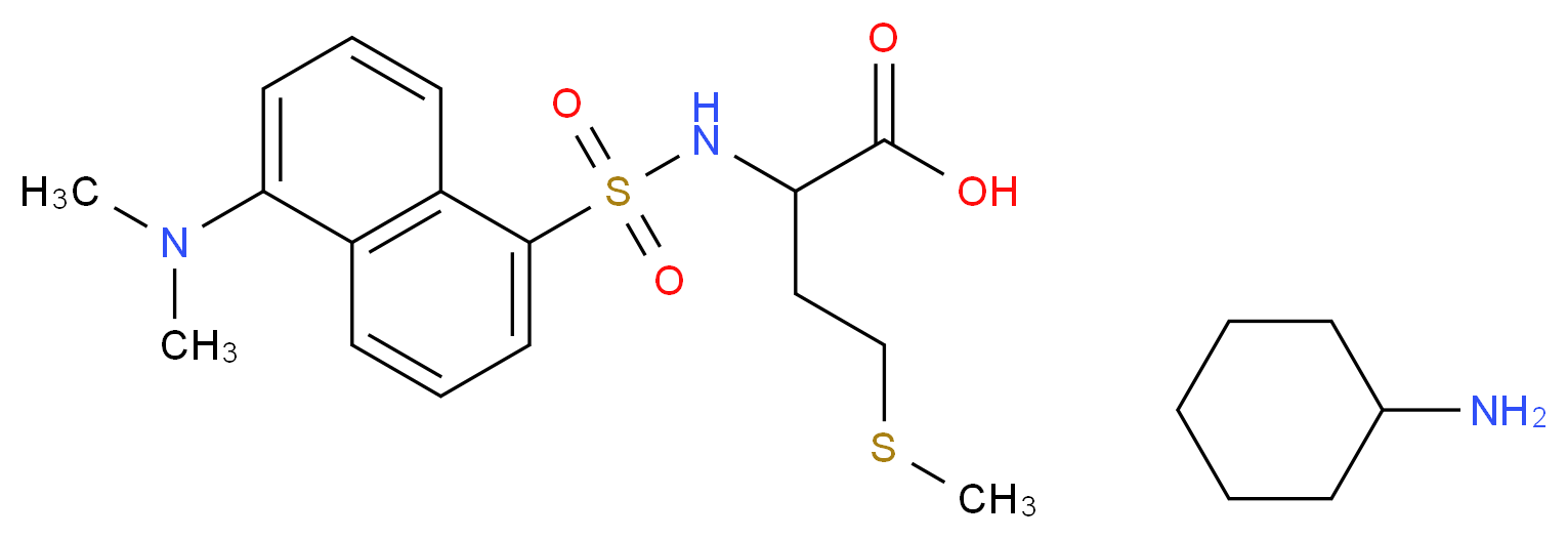 2-[5-(dimethylamino)naphthalene-1-sulfonamido]-4-(methylsulfanyl)butanoic acid; cyclohexanamine_分子结构_CAS_42808-13-9