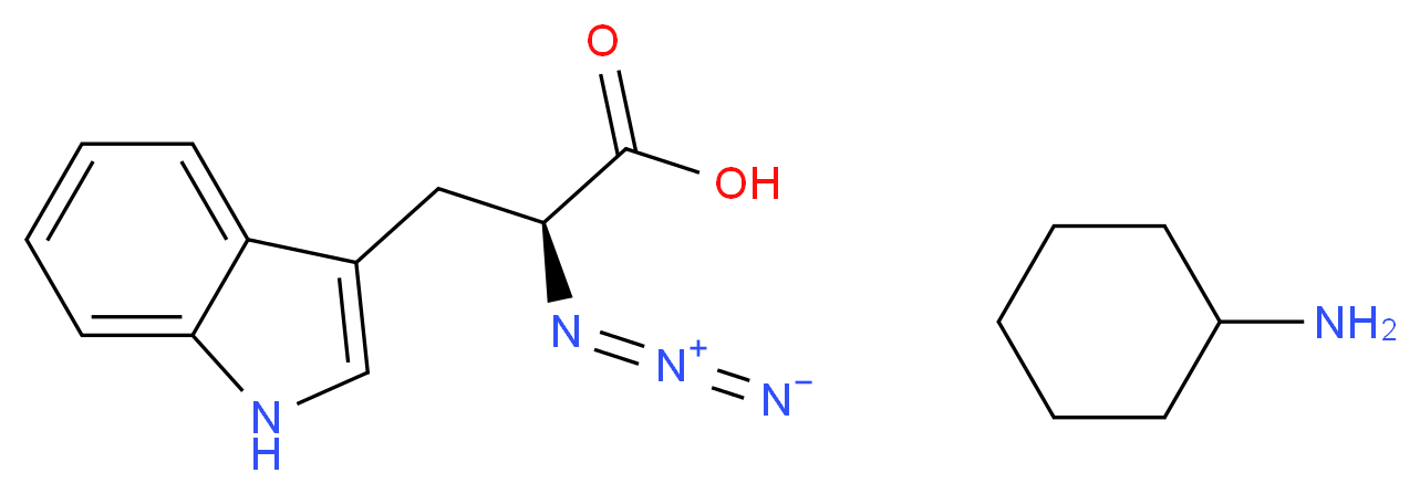 (S)-2-叠氮-3-(3-吲哚基)丙酸 环己铵盐_分子结构_CAS_1217481-78-1)