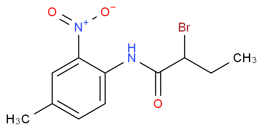 2-Bromo-N-(4-methyl-2-nitrophenyl)butanamide_分子结构_CAS_)