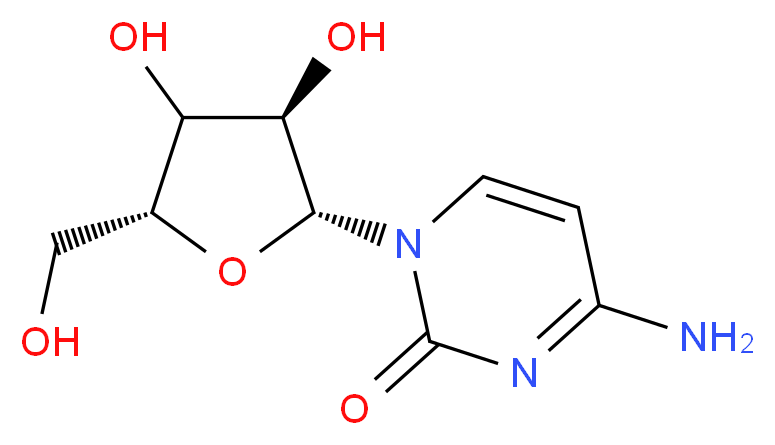 4-amino-1-[(2R,3R,5R)-3,4-dihydroxy-5-(hydroxymethyl)oxolan-2-yl]-1,2-dihydropyrimidin-2-one_分子结构_CAS_147-94-4