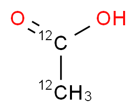 乙酸-12C2_分子结构_CAS_1173022-32-6)