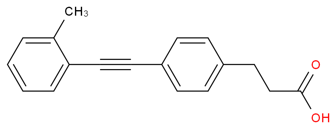 3-{4-[2-(2-methylphenyl)ethynyl]phenyl}propanoic acid_分子结构_CAS_1082058-99-8