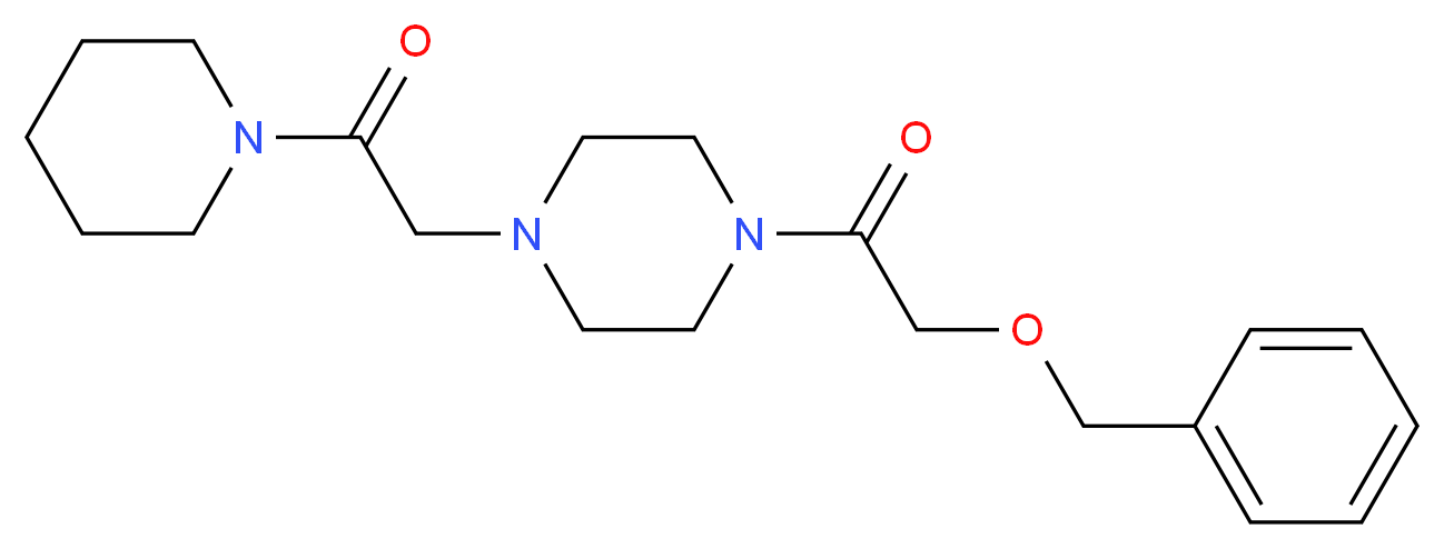 1-[(benzyloxy)acetyl]-4-[2-oxo-2-(1-piperidinyl)ethyl]piperazine_分子结构_CAS_)