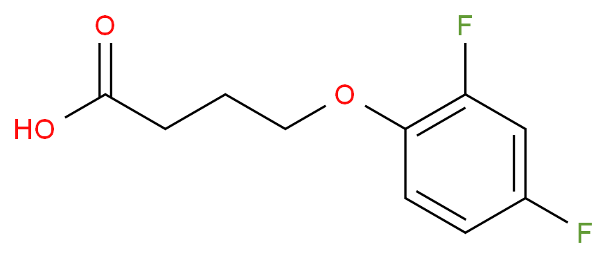 4-(2,4-difluorophenoxy)butanoic acid_分子结构_CAS_)