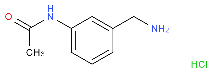 N-[3-Aminomethyl)phenyl]acetamide hydrochloride_分子结构_CAS_238428-27-8)