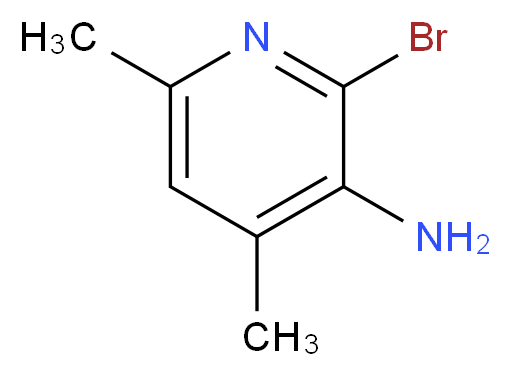 2-Bromo-4,6-dimethyl-pyridin-3-ylamine_分子结构_CAS_104829-98-3)