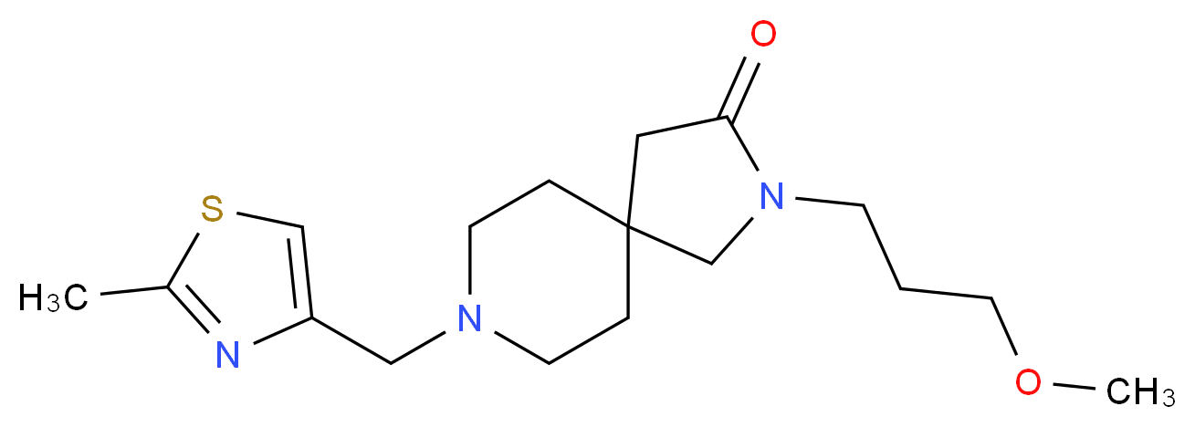 2-(3-methoxypropyl)-8-[(2-methyl-1,3-thiazol-4-yl)methyl]-2,8-diazaspiro[4.5]decan-3-one_分子结构_CAS_)