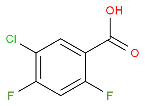 5-Chloro-2,4-difluorobenzoic acid_分子结构_CAS_130025-33-1)