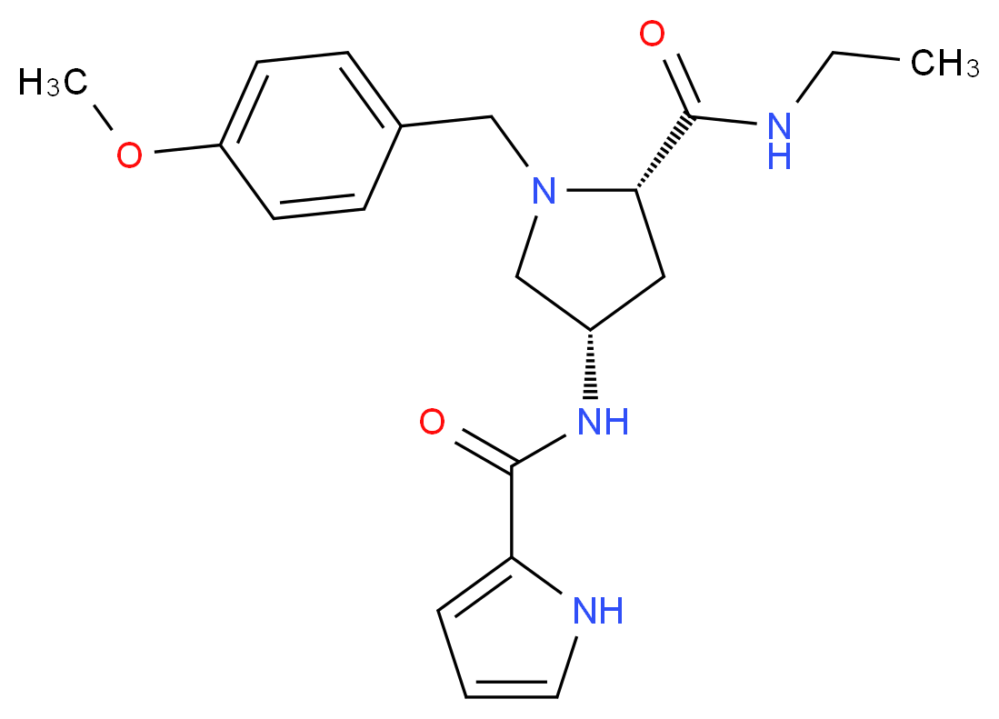 (4S)-N-ethyl-1-(4-methoxybenzyl)-4-[(1H-pyrrol-2-ylcarbonyl)amino]-L-prolinamide_分子结构_CAS_)