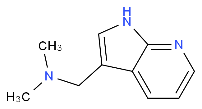 N,N-Dimethyl-1-(1H-pyrrolo[2,3-b]pyridin-3-yl)-methanamine_分子结构_CAS_5654-92-2)
