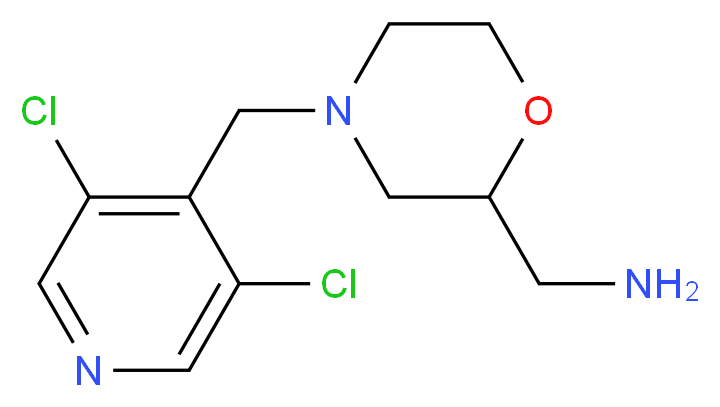 ({4-[(3,5-dichloropyridin-4-yl)methyl]morpholin-2-yl}methyl)amine_分子结构_CAS_)