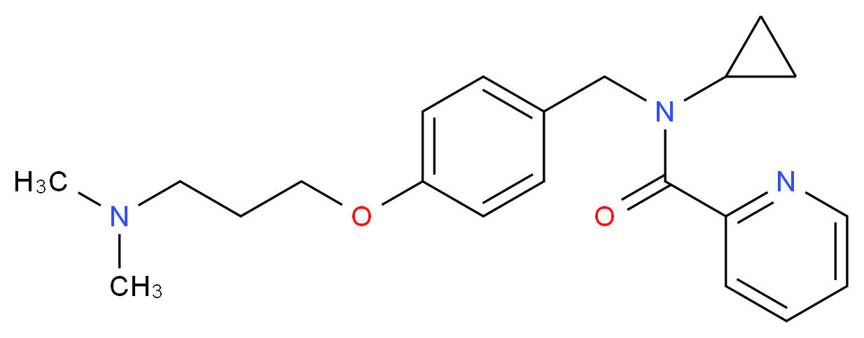 N-cyclopropyl-N-{4-[3-(dimethylamino)propoxy]benzyl}-2-pyridinecarboxamide_分子结构_CAS_)