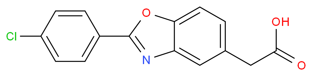 2-[2-(4-chlorophenyl)-1,3-benzoxazol-5-yl]acetic acid_分子结构_CAS_51234-85-6