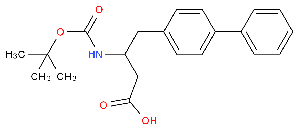 3-{[(tert-butoxy)carbonyl]amino}-4-(4-phenylphenyl)butanoic acid_分子结构_CAS_683219-74-1