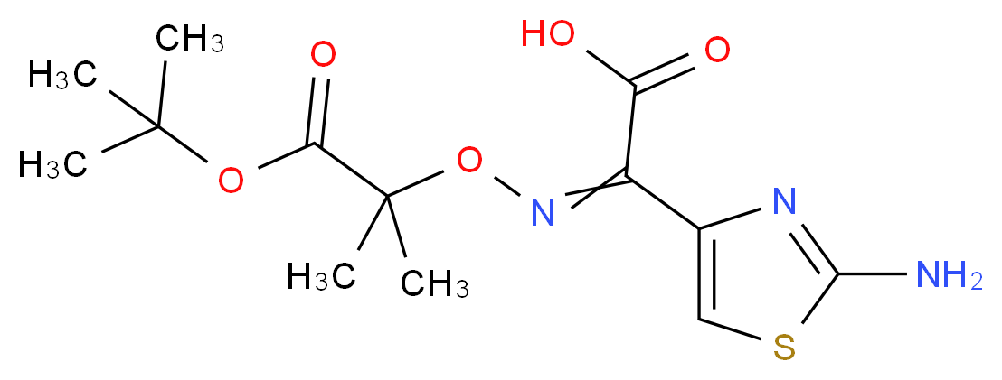(Z)-2-(2-Aminothiazol-4-yl)-2-[(1-tert-butoxycarbonyl-1-methylethoxy)imino]acetic Acid_分子结构_CAS_86299-47-0)