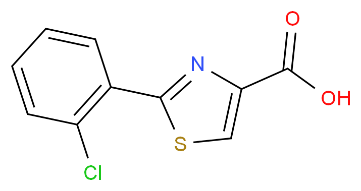 2-(2-chlorophenyl)-1,3-thiazole-4-carboxylic acid_分子结构_CAS_944275-21-2