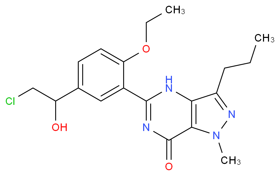 Hydroxy Chlorodenafil_分子结构_CAS_)