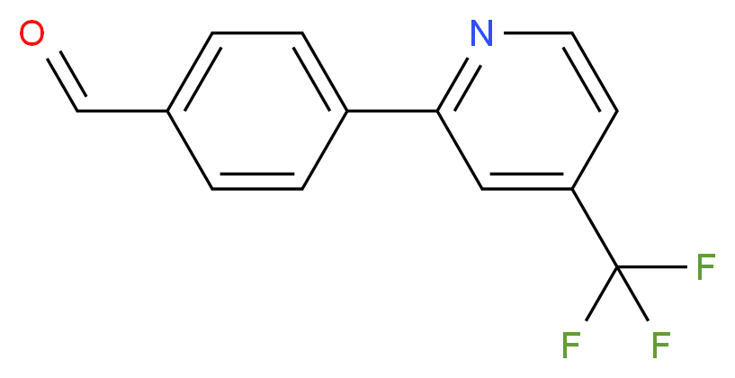 4-[4-(trifluoromethyl)-2-pyridinyl]benzenecarbaldehyde_分子结构_CAS_952182-74-0)