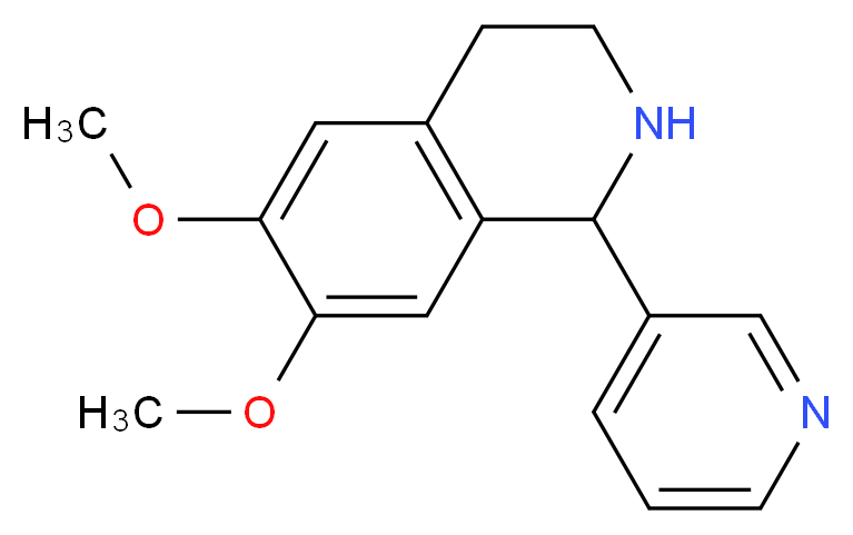 6,7-dimethoxy-1-pyridin-3-yl-1,2,3,4-tetrahydroisoquinoline_分子结构_CAS_3161-08-8)