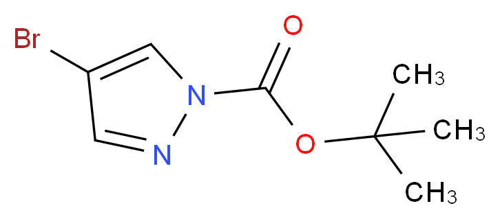 4-Bromo-1H-pyrazole, N1-BOC protected_分子结构_CAS_)