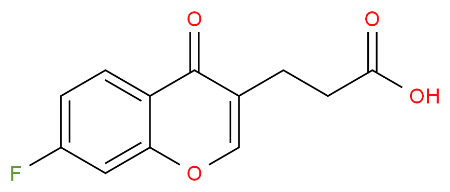 3-(7-fluoro-4-oxo-4H-chromen-3-yl)propanoic acid_分子结构_CAS_870704-01-1