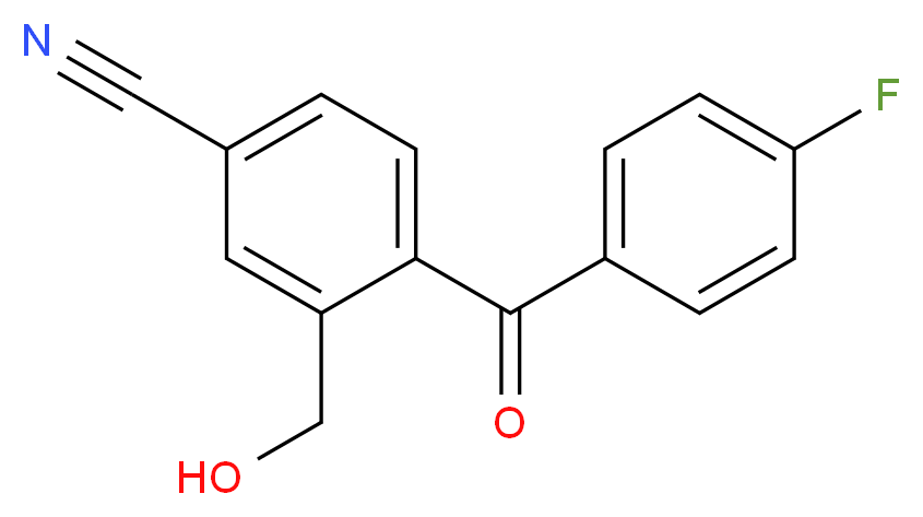 4-(4-fluorobenzoyl)-3-(hydroxymethyl)benzonitrile_分子结构_CAS_260371-16-2