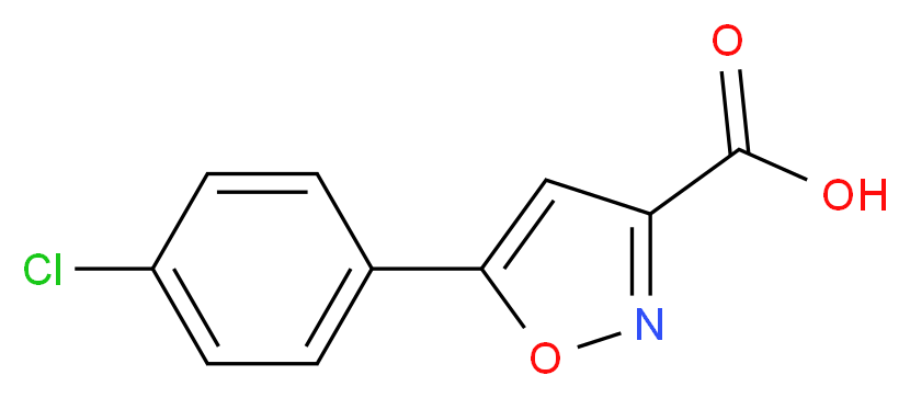 5-(4-chlorophenyl)-1,2-oxazole-3-carboxylic acid_分子结构_CAS_33282-22-3