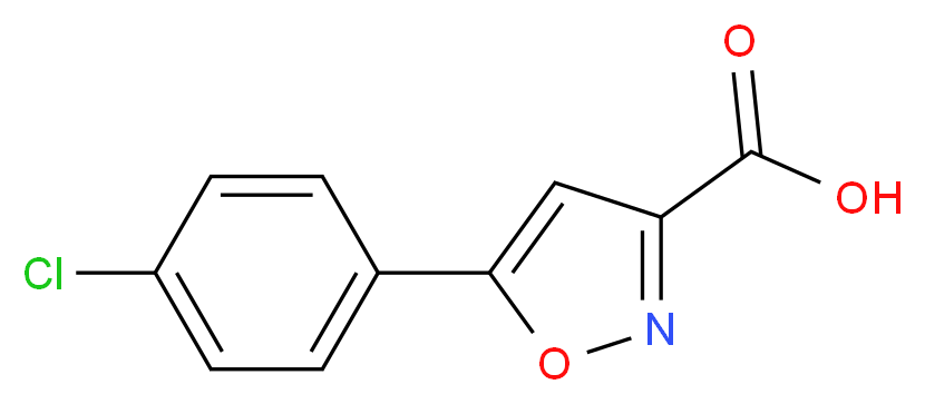 5-(4-氯苯基)异噁唑-3-羧酸_分子结构_CAS_33282-22-3)