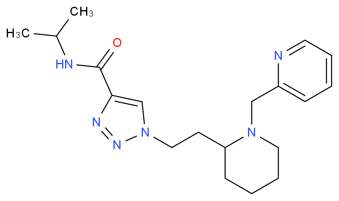 N-isopropyl-1-{2-[1-(2-pyridinylmethyl)-2-piperidinyl]ethyl}-1H-1,2,3-triazole-4-carboxamide_分子结构_CAS_)